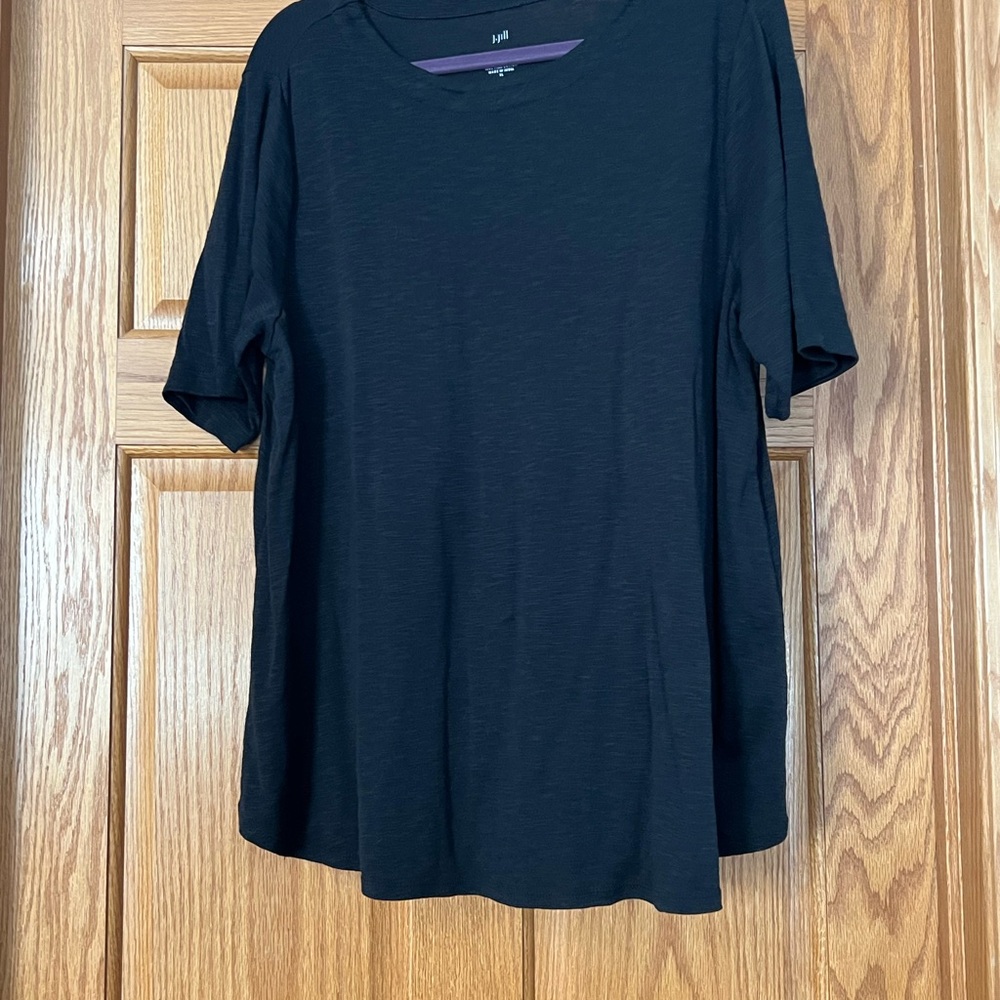 J. Jill Black Short Sleeve Tee
